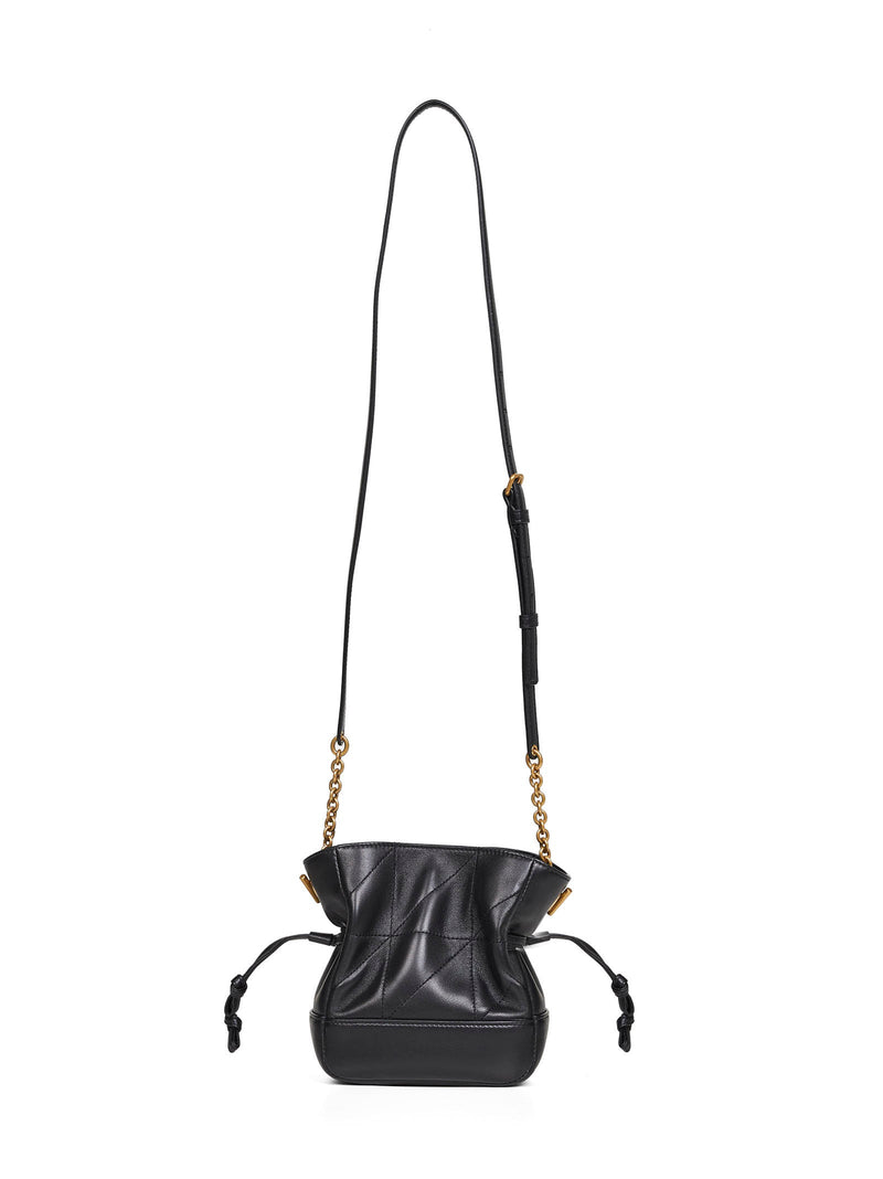 Saint Laurent Mini Shoulder Pouch — Black Lambskin