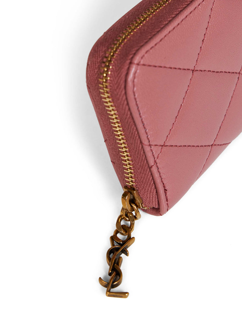 Saint Laurent Quilted Lambskin Wallet — Pink & Purses