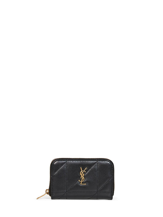 Saint Laurent Jamie Wallet — Black Lambskin & Purses