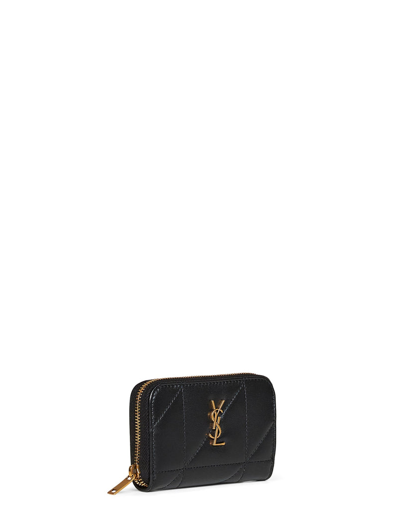 Saint Laurent Jamie Wallet — Black Lambskin & Purses