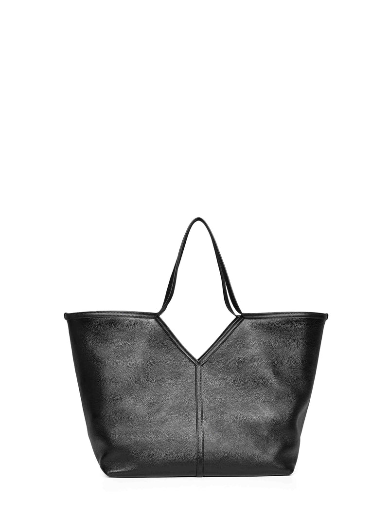 Saint Laurent Shoulder Bag — Black Calf Leather
