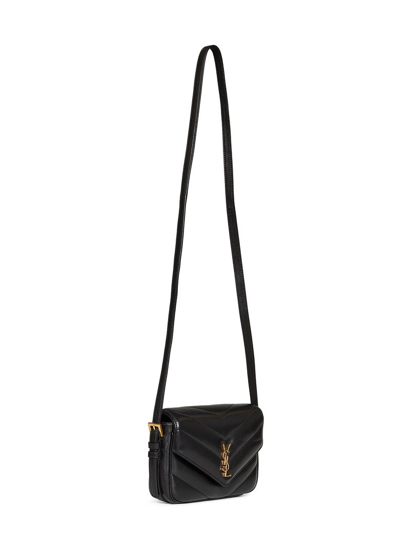 Saint Laurent Loulou Toy Crossbody Bag — Black Lambskin