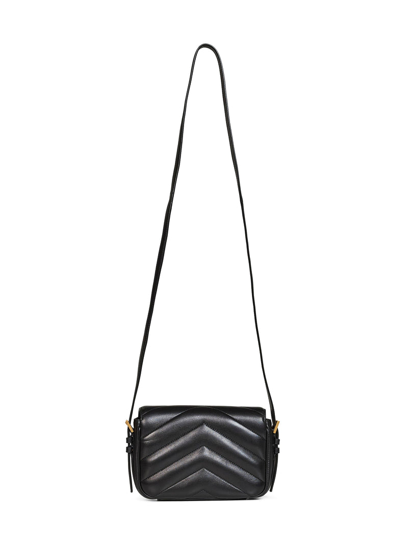 Saint Laurent Loulou Toy Crossbody Bag — Black Lambskin