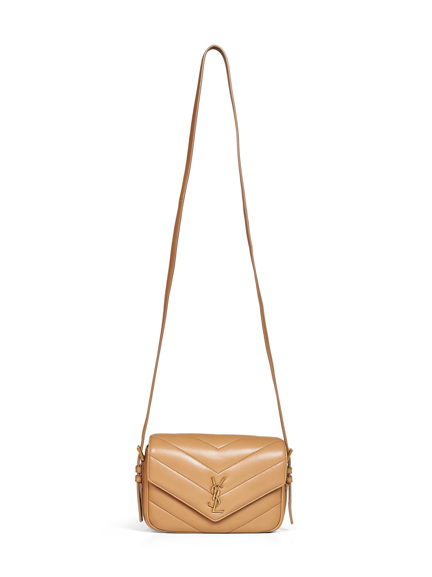 Saint Laurent Crossbody Bag — Beige Lambskin