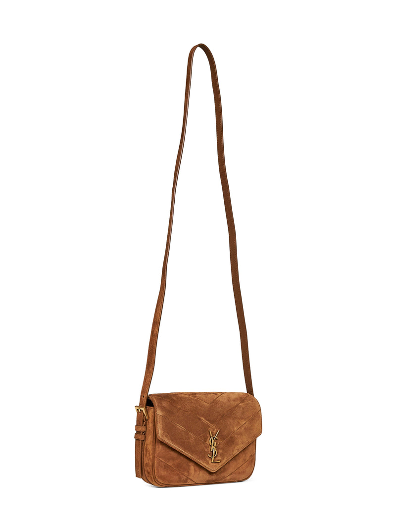 Saint Laurent Loulou Toy Crossbody Bag — Camel Calf Leather