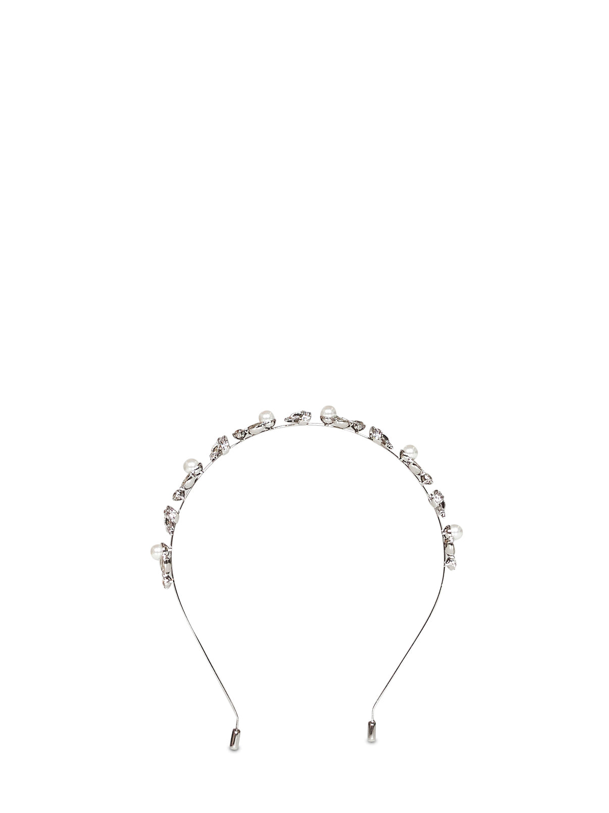 Self-Portrait Crystal-Embellished Metal Headband — Silver Brass Headbands