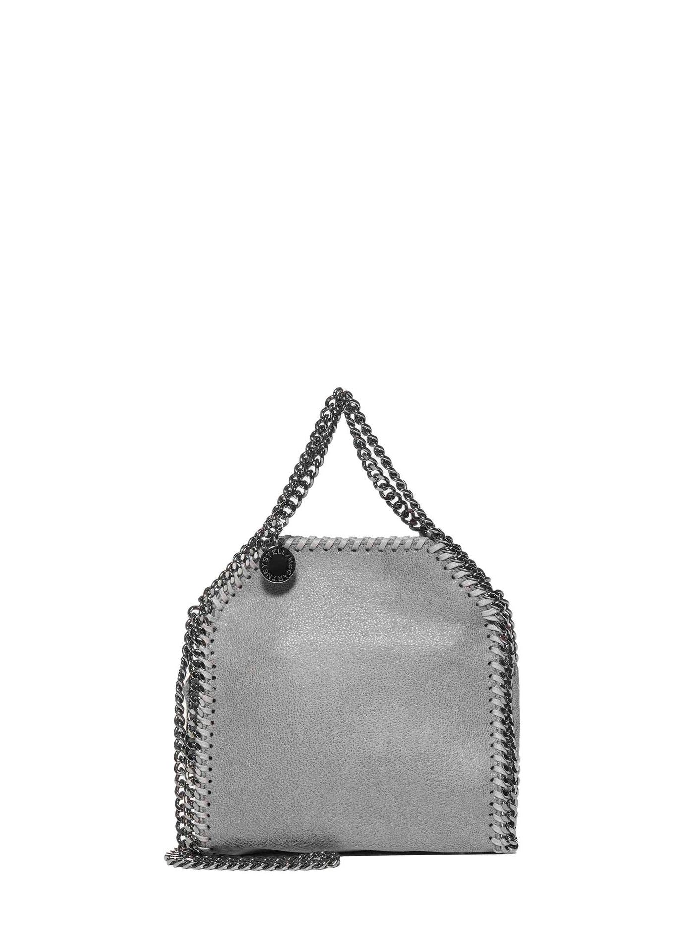 Stella Mccartney Falabella Mini Tote Bag — Gray Polyester
