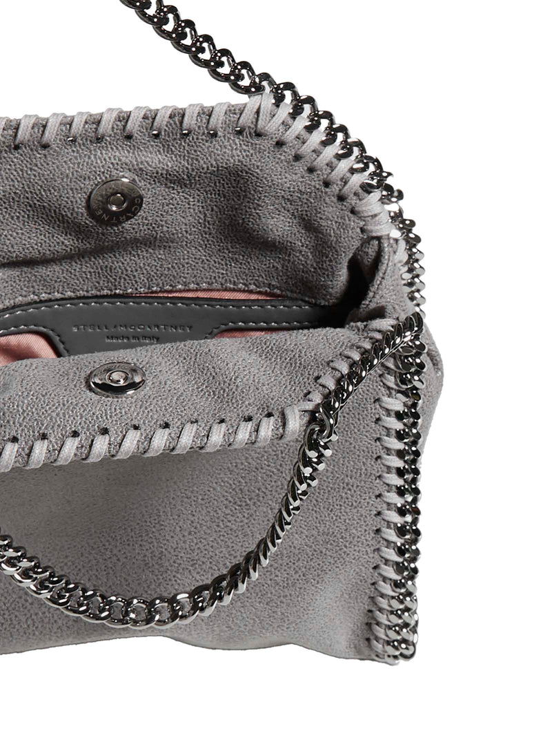 Stella Mccartney Falabella Mini Tote Bag — Gray Polyester