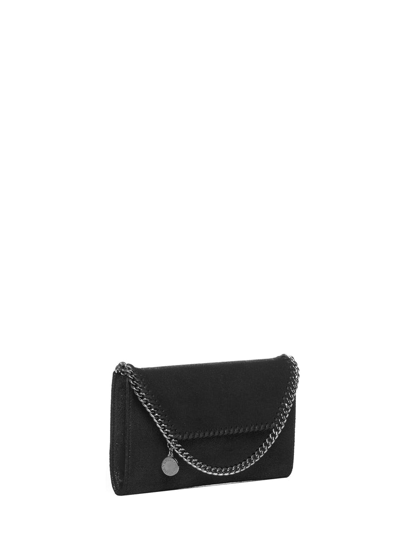 Stella Mccartney Crossbody Wallet — Black Polyester