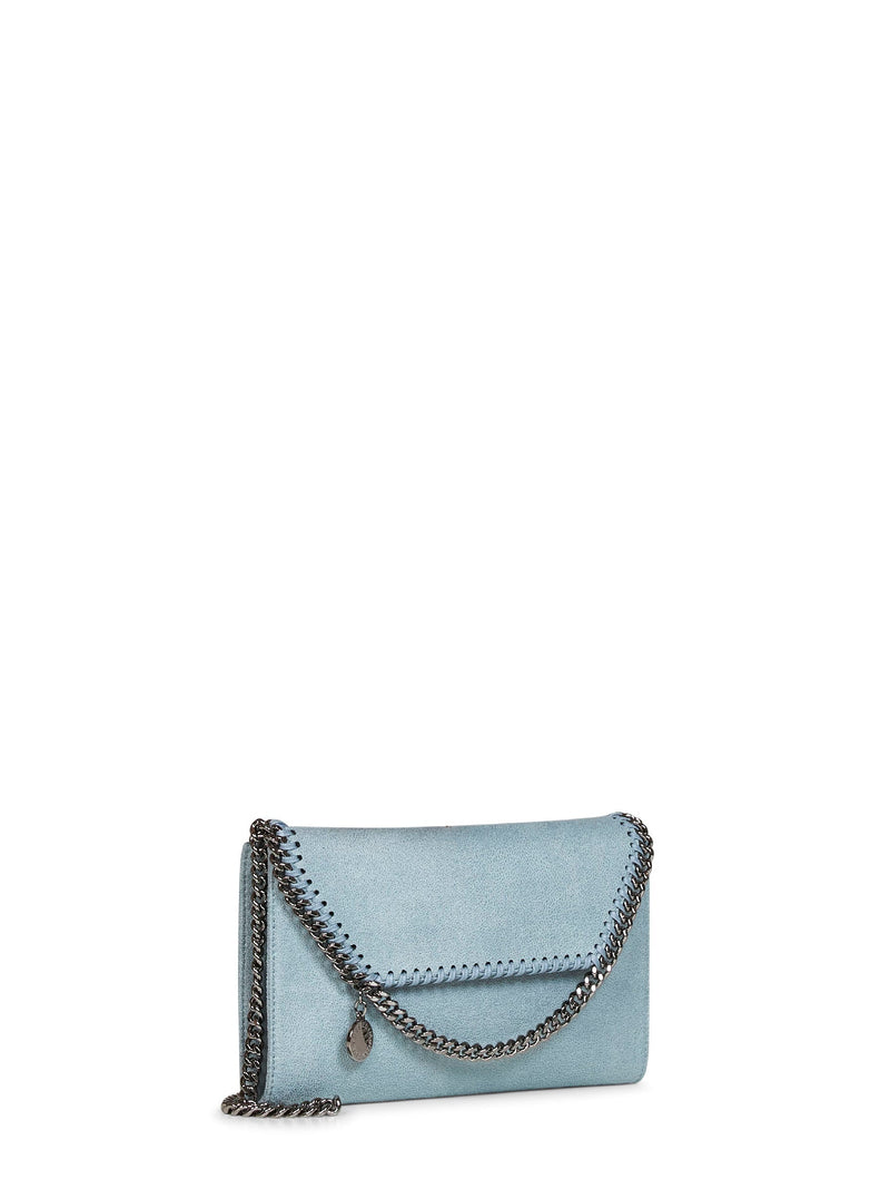 Stella Mccartney Falabella Crossbody Wallet — Blue Polyester