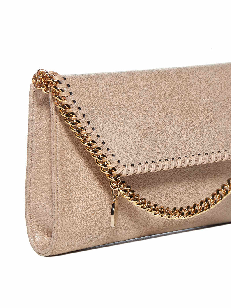 Stella Mccartney Falabella Crossbody Bag — Beige Polyester