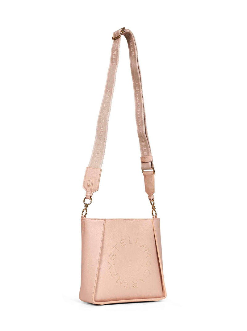 Stella Mccartney Logo-Embossed Vegan Leather Crossbody Bag — Pink Polyamide