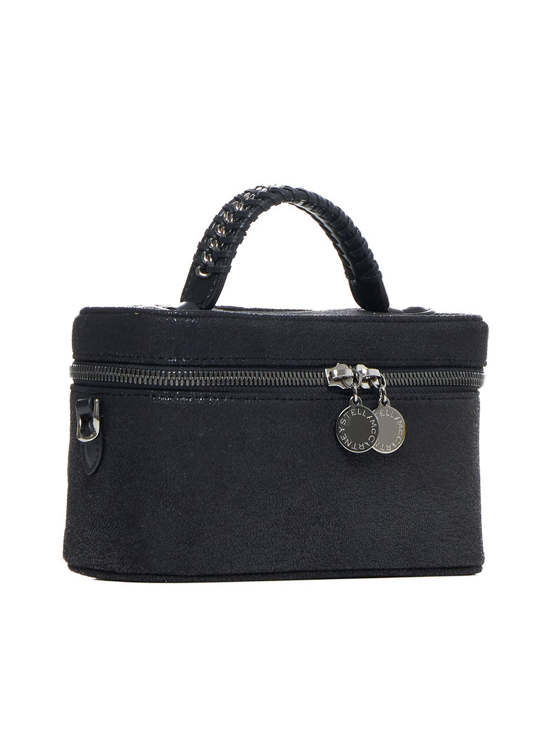 Stella Mccartney Falabella Vanity Top Handle Bag — Black Polyester