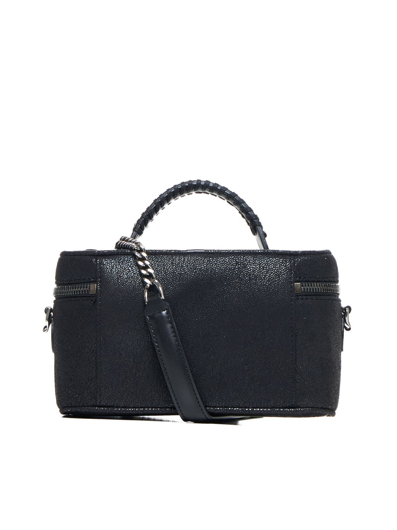 Stella Mccartney Falabella Vanity Top Handle Bag — Black Polyester
