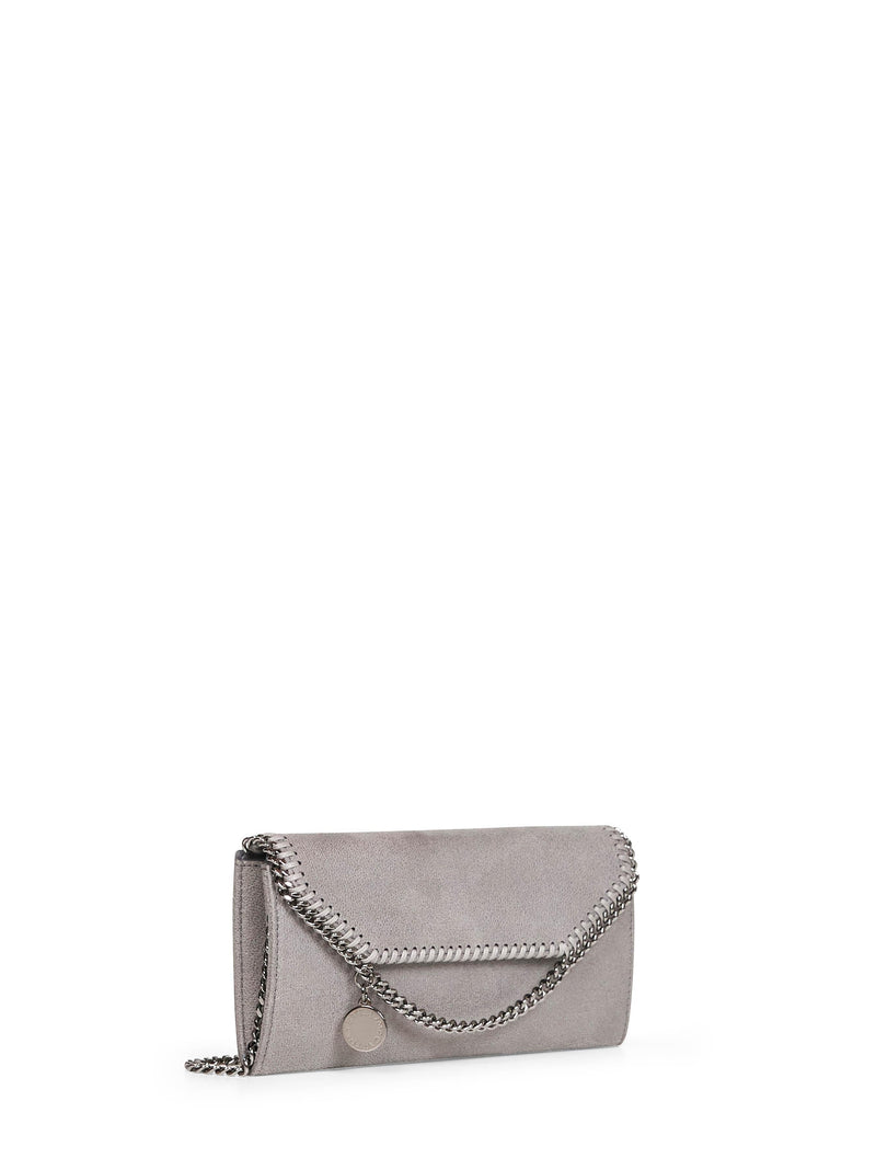 Stella Mccartney Wallet On Chain — Gray Polyester Bag