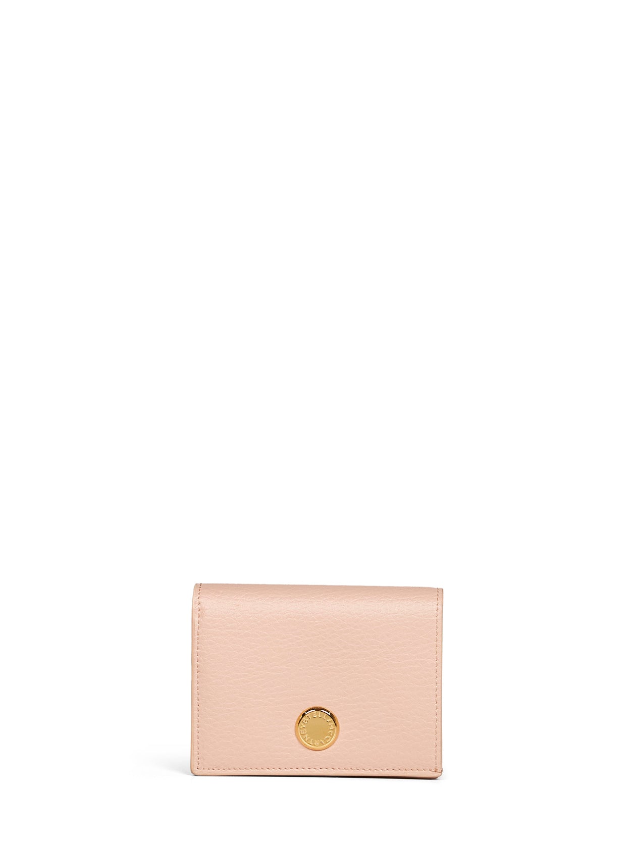 Stella Mccartney Bi-Fold Logo Embossed Wallet — Pink Polyamide & Purses