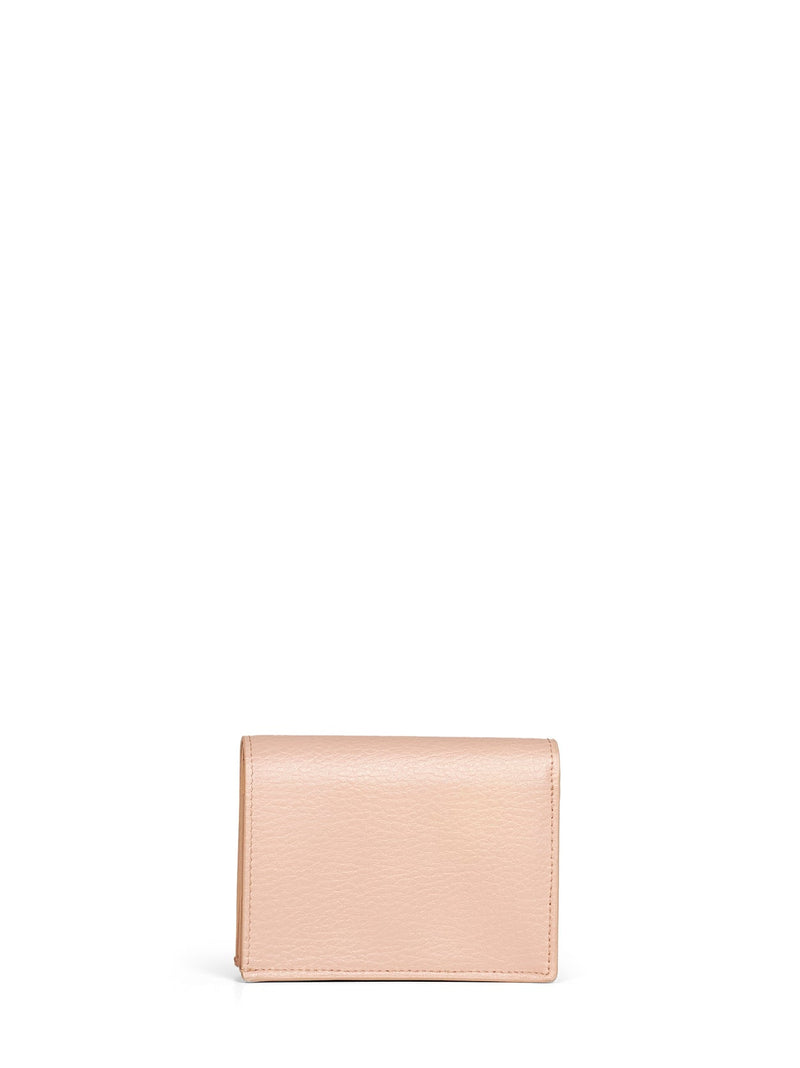 Stella Mccartney Bi-Fold Logo Embossed Wallet — Pink Polyamide & Purses