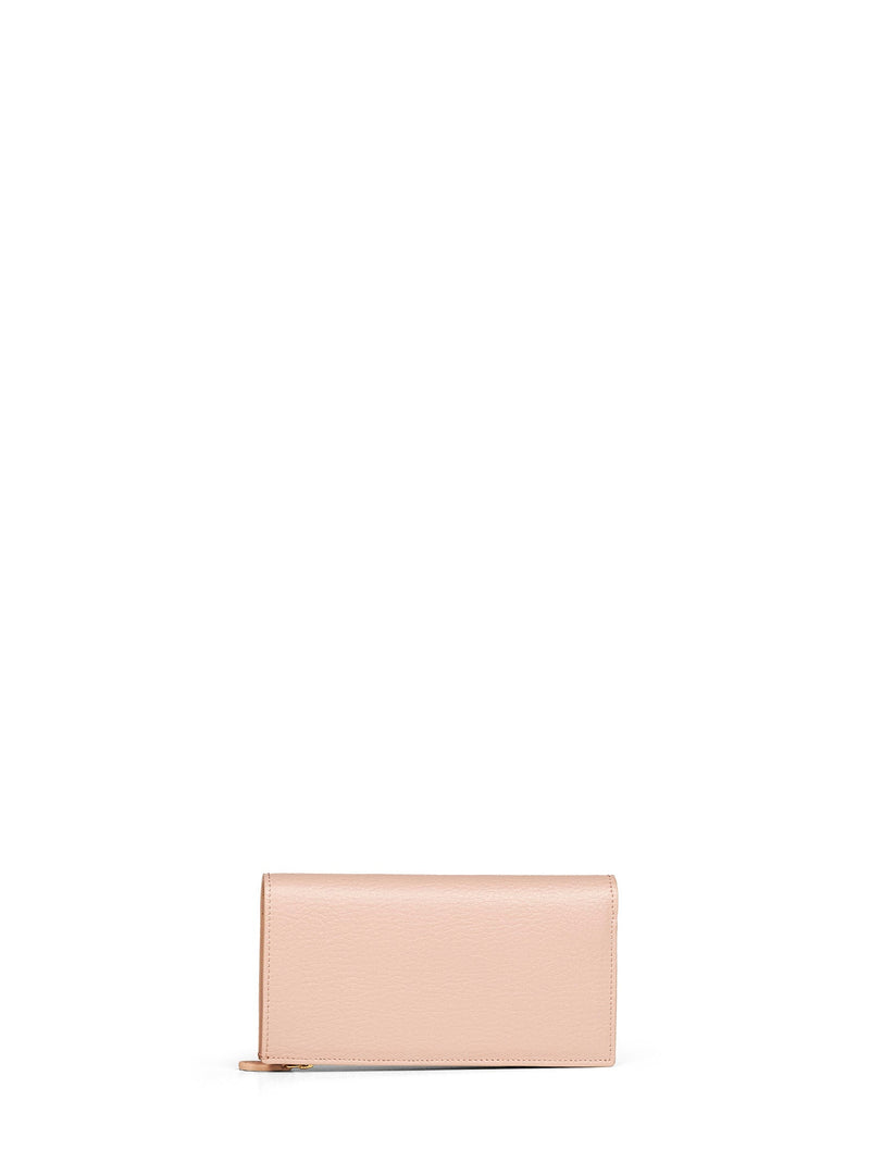 Stella Mccartney Vegan Leather Tri-Fold Wallet — Pink Polyamide