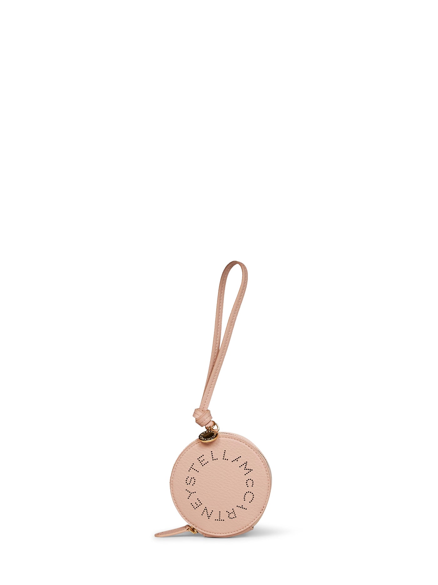 Stella Mccartney Perforated Logo Coin Purse — Pink Polyamide Purses