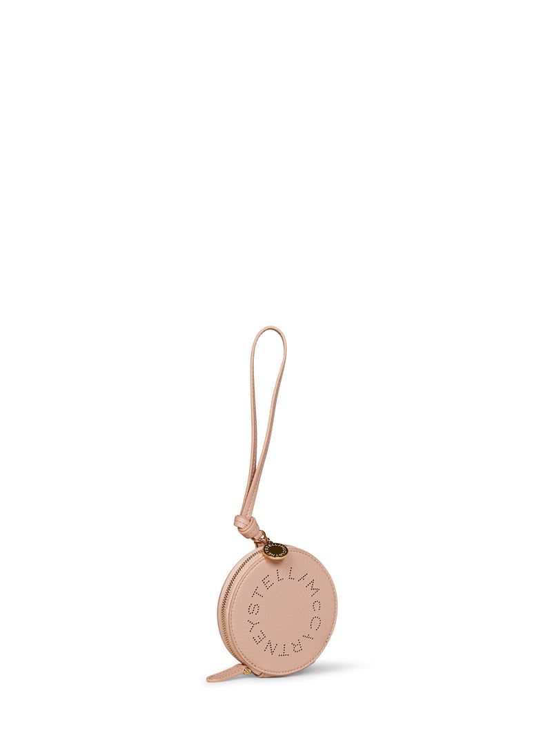 Stella Mccartney Perforated Logo Coin Purse — Pink Polyamide Purses