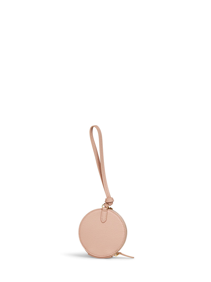 Stella Mccartney Perforated Logo Coin Purse — Pink Polyamide Purses