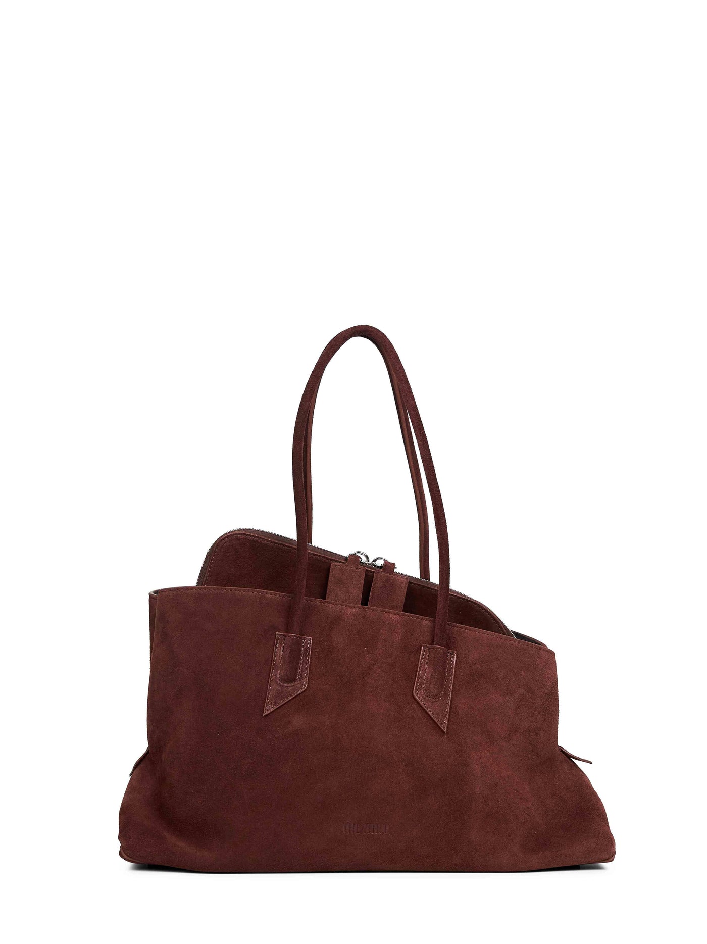 The Attico La Passeggiata Top Handle Bag — Brown Calf Leather (bos Taurus)