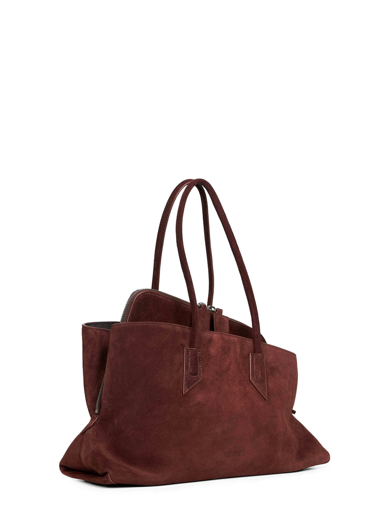 The Attico La Passeggiata Top Handle Bag — Brown Calf Leather (bos Taurus)