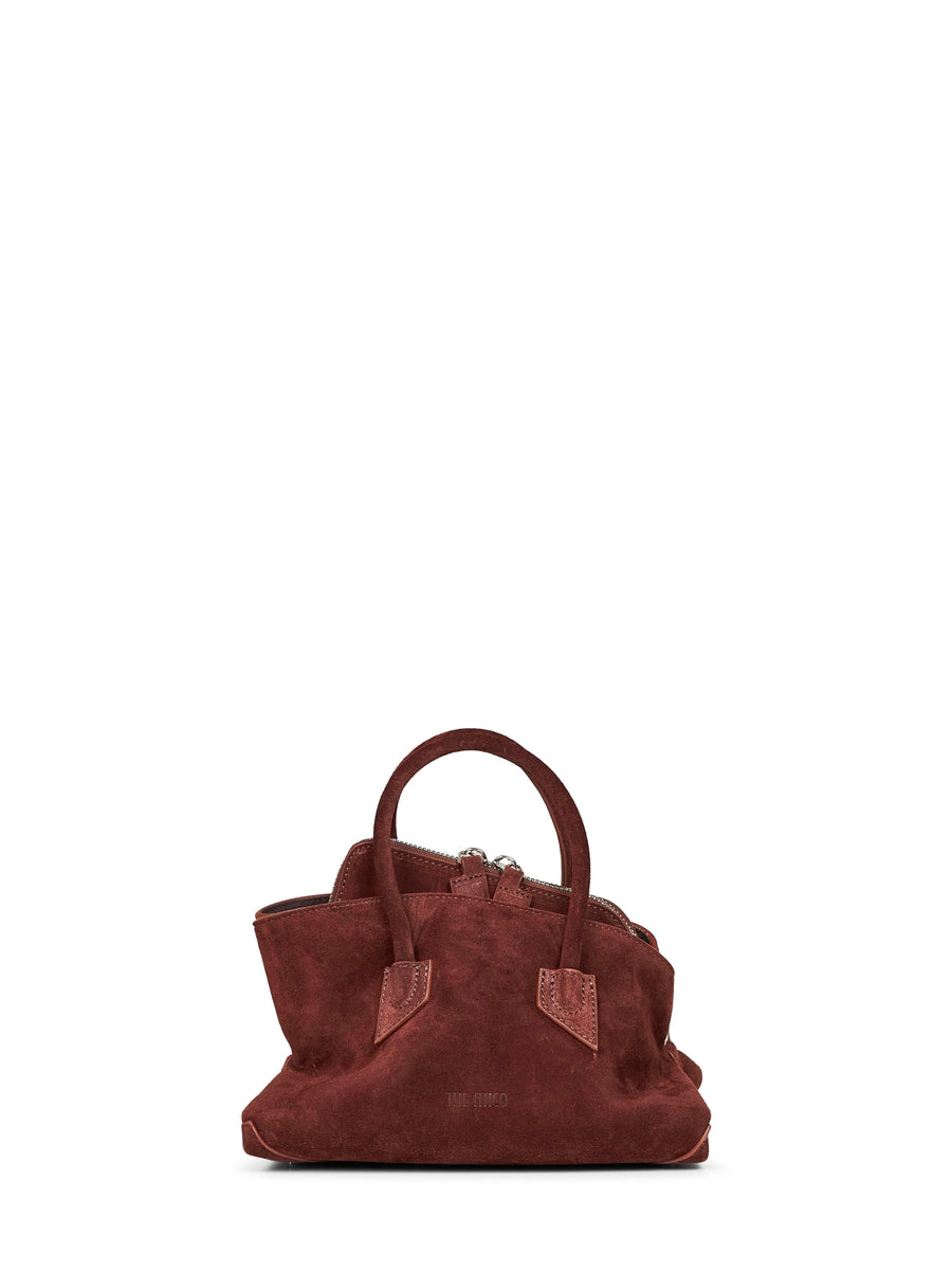 The Attico La Passeggiata Mini Top Handle Bag — Brown Calf Leather