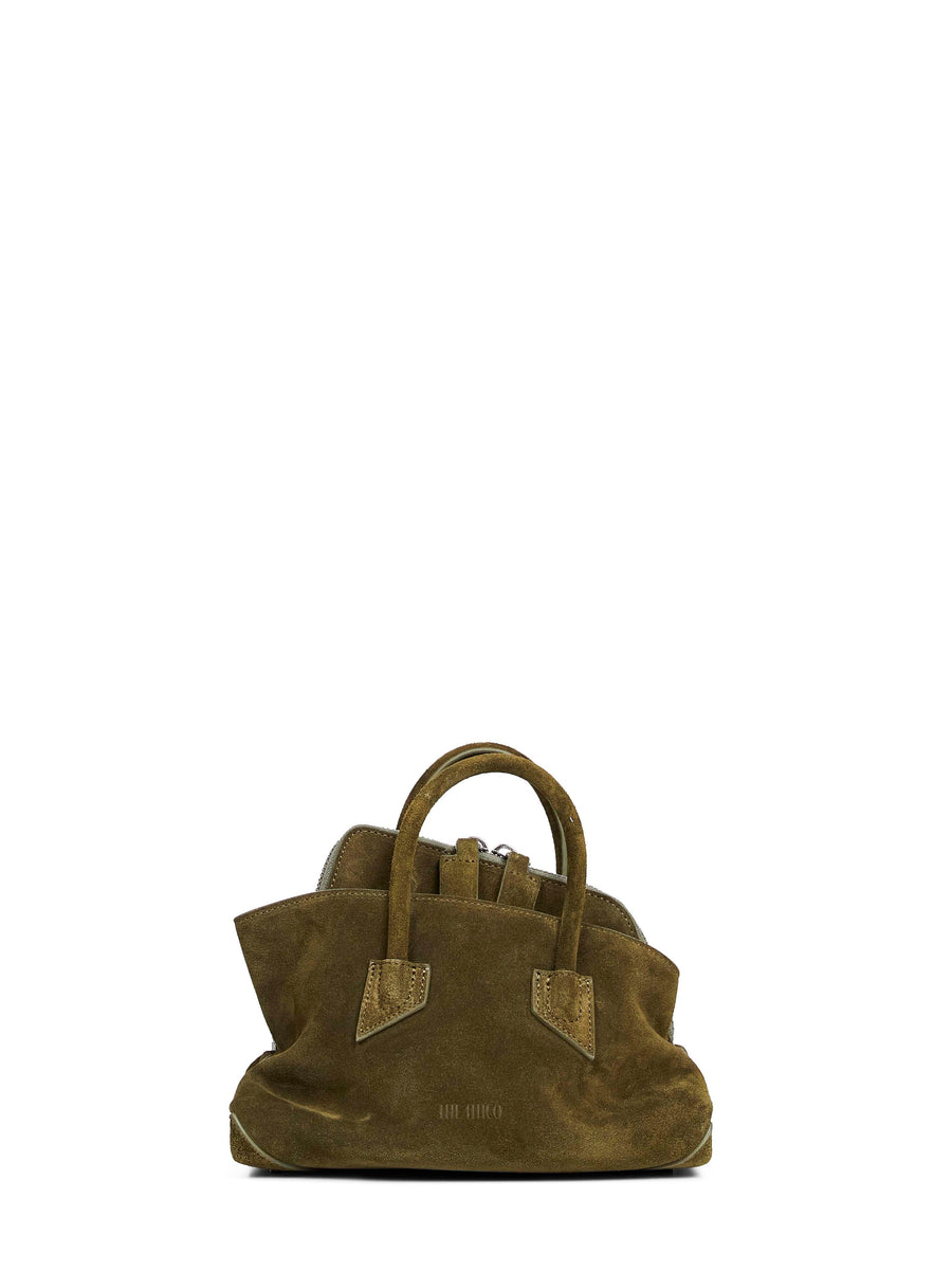 The Attico Top Handle Bag — Green Calf Leather (bos Taurus)