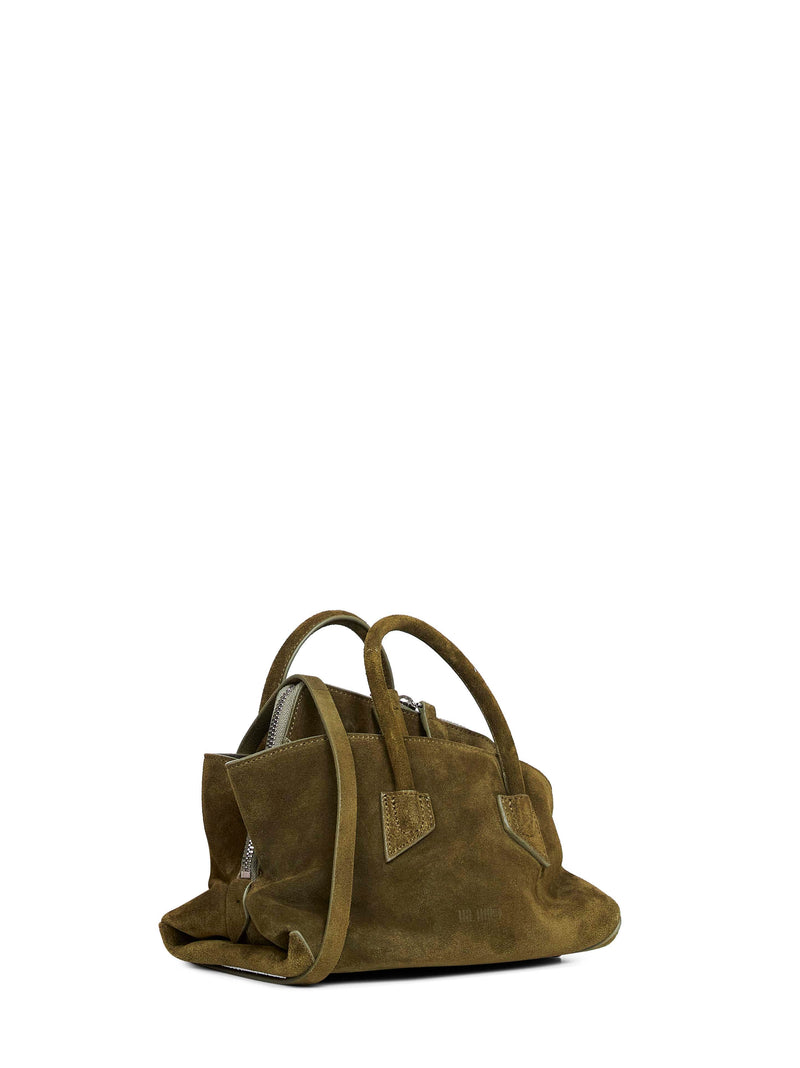 The Attico Top Handle Bag — Green Calf Leather (bos Taurus)
