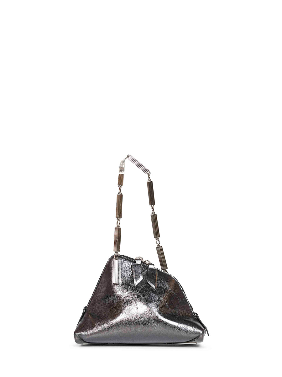 The Attico La Scala Shoulder Bag — Gray Calf Leather