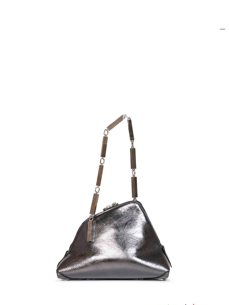 The Attico La Scala Shoulder Bag — Gray Calf Leather