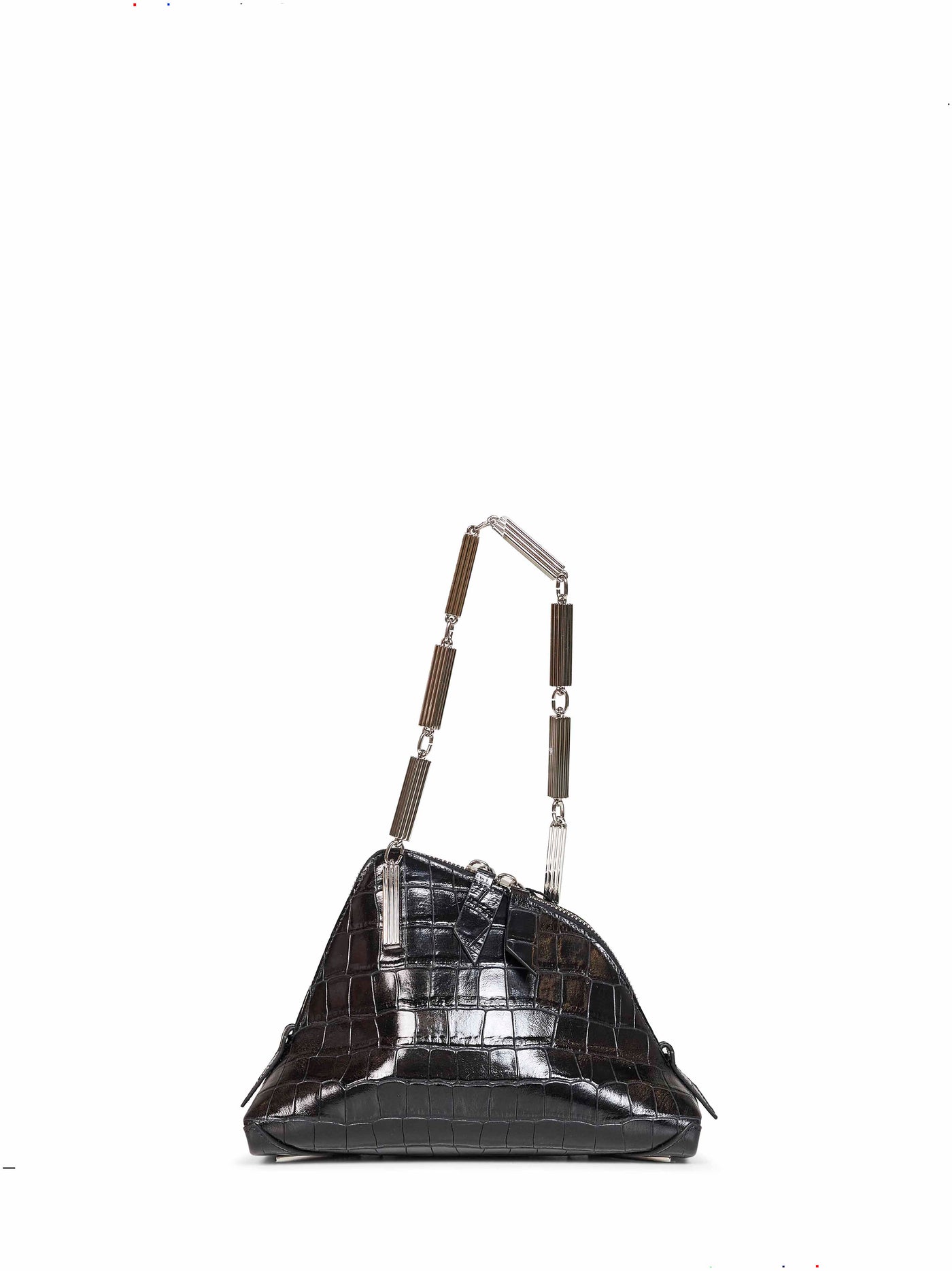 The Attico La Scala Clutch — Black Calf Leather
