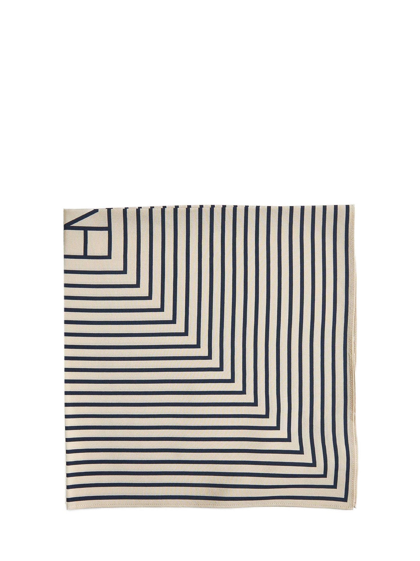 Toteme Monogram-Print Silk Scarf — Beige Scarfs