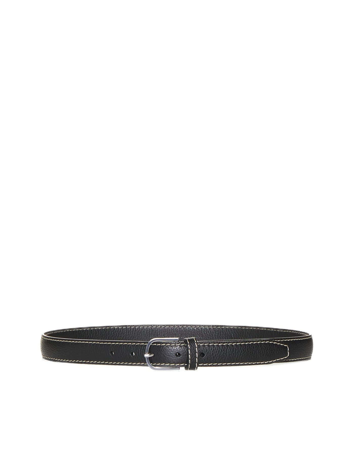 Toteme Grained Calf Leather Belt — Black