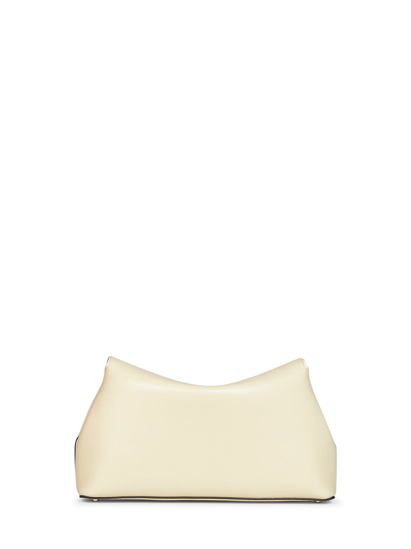 Toteme T-Lock Clutch — Beige Calf Leather