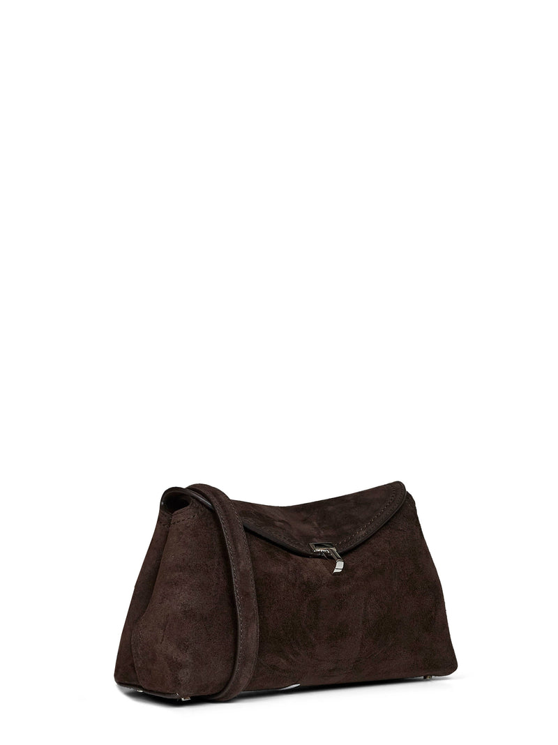 Toteme T-Lock Clutch — Brown Calf Leather