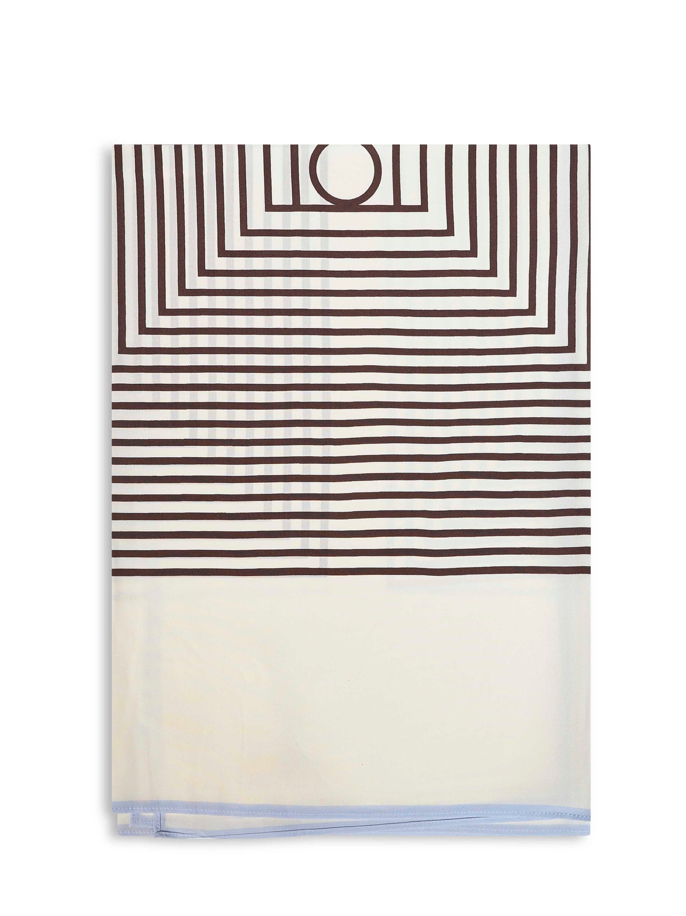 Toteme Centered Monogram Striped Silk Scarf — Multicolor Scarfs