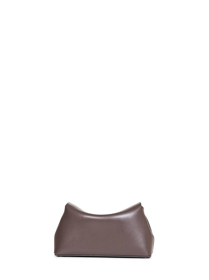 Toteme T-Lock Clutch — Brown Calf Leather