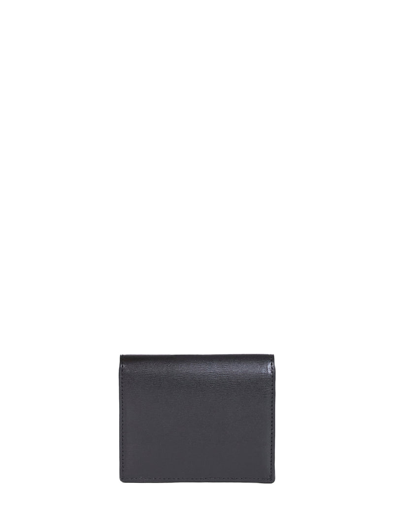 Toteme T-Lock Leather Card Case — Black Calf Cases