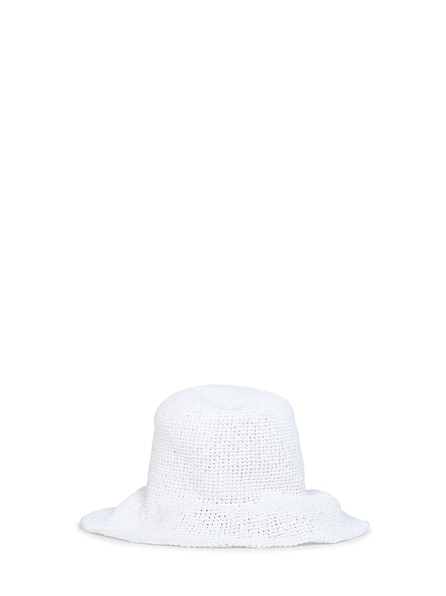 Toteme 253wsh0027fb0489-047 Handwoven Paper Straw Bucket Hat — White