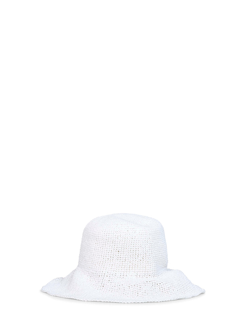 Toteme 253wsh0027fb0489-047 Handwoven Paper Straw Bucket Hat — White