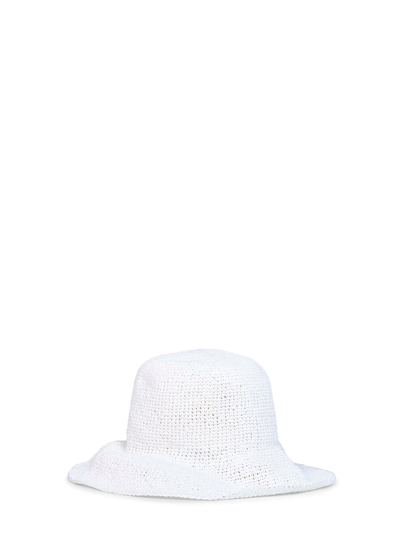 Toteme 253wsh0027fb0489-047 Handwoven Paper Straw Bucket Hat — White