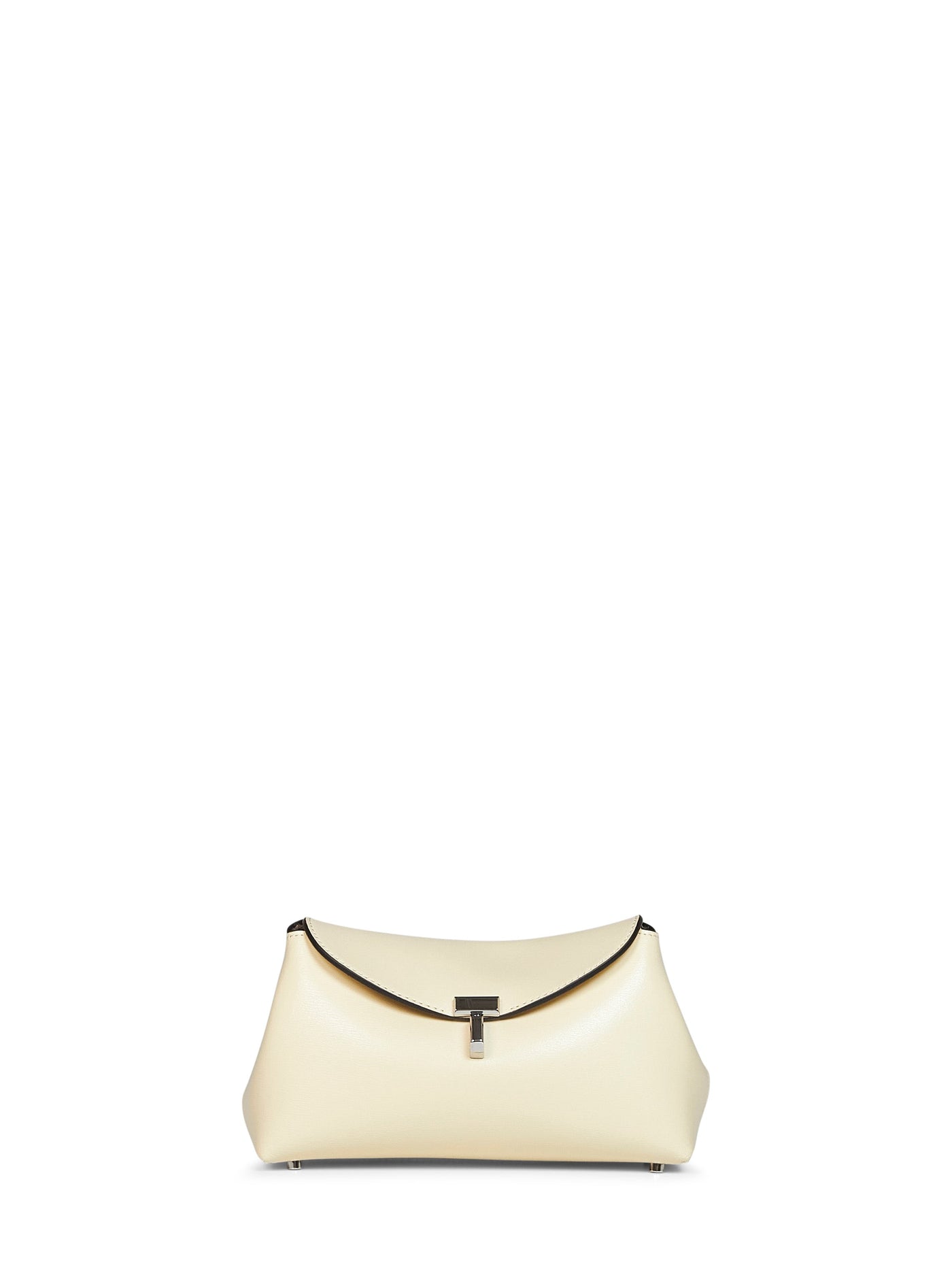Toteme T-Lock Clutch — Ivory Calf Leather