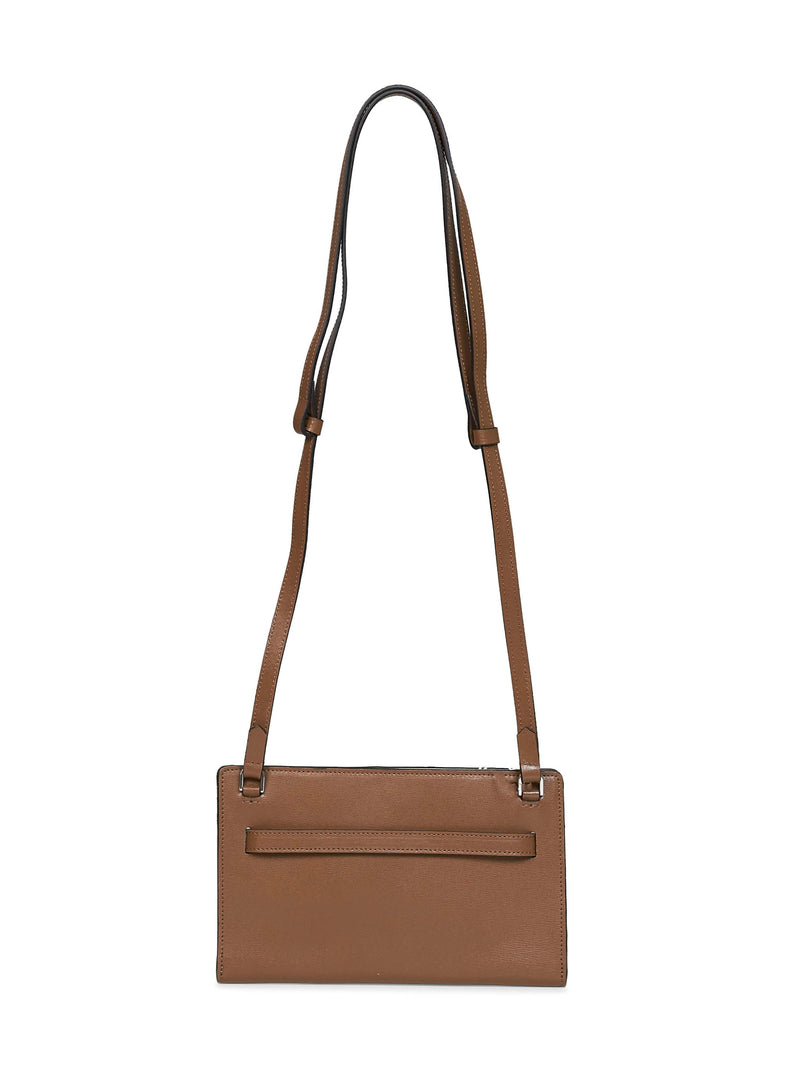 Toteme Belted Calf Leather Crossbody Bag — Brown