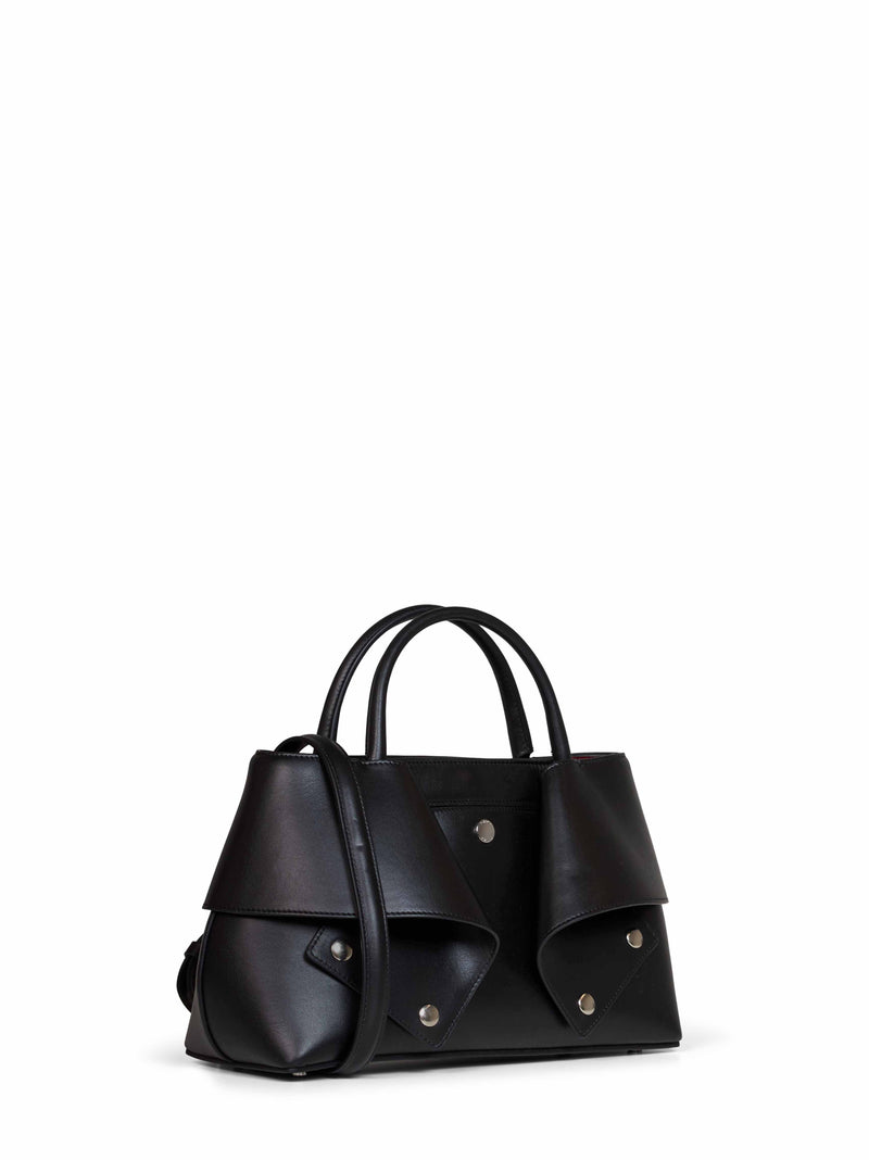 Toteme Mercer Shoulder Bag — Black Cow Leather