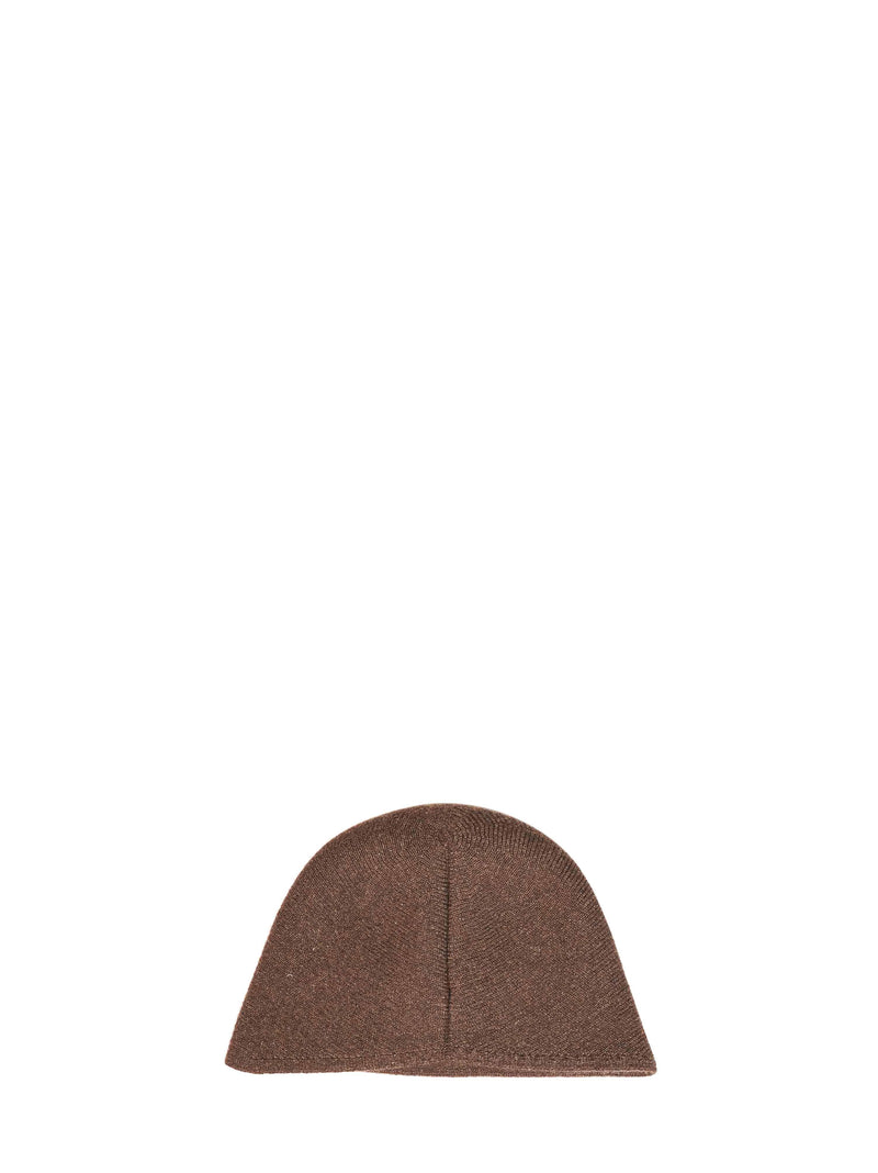Uma Wang Uk0052-Uw600 Cashmere Knit Bucket Hat — Brown