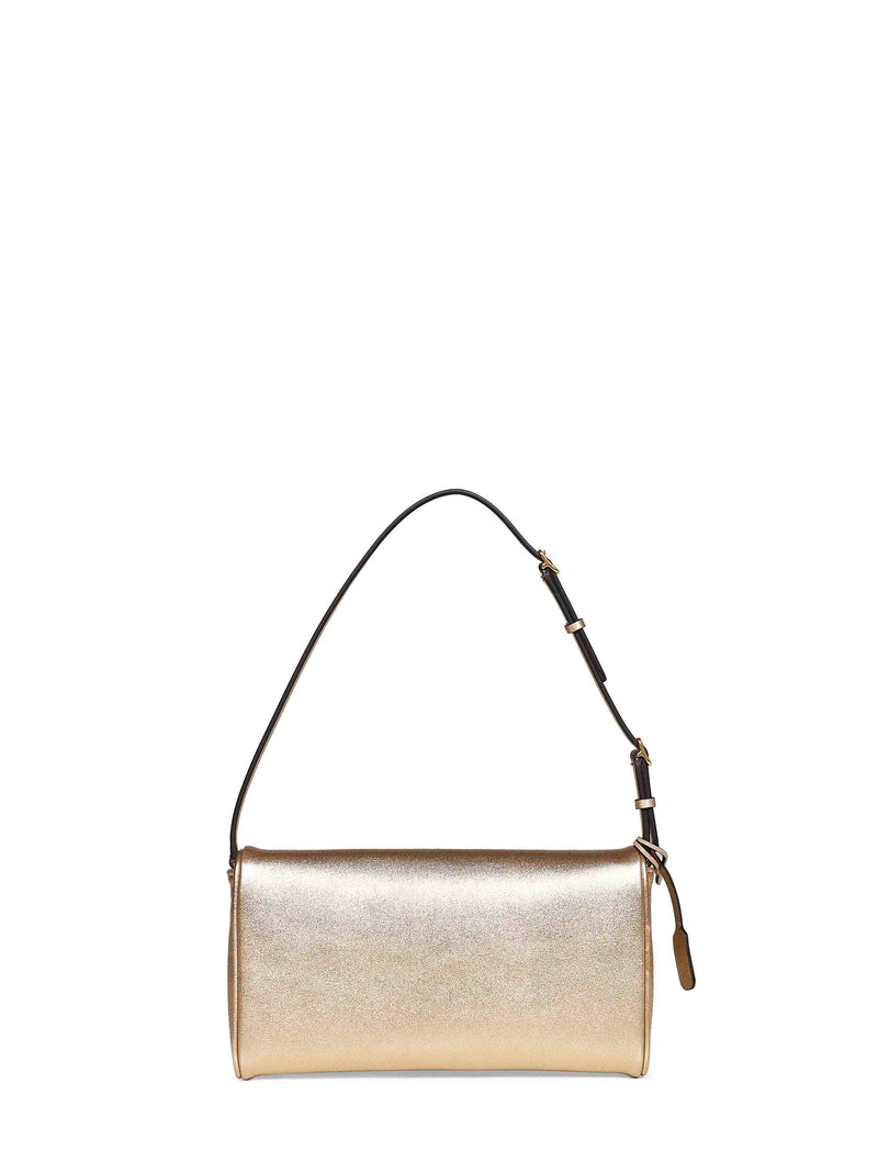 Valentino Garavani Devain Shoulder Bag — Gold Calf Leather