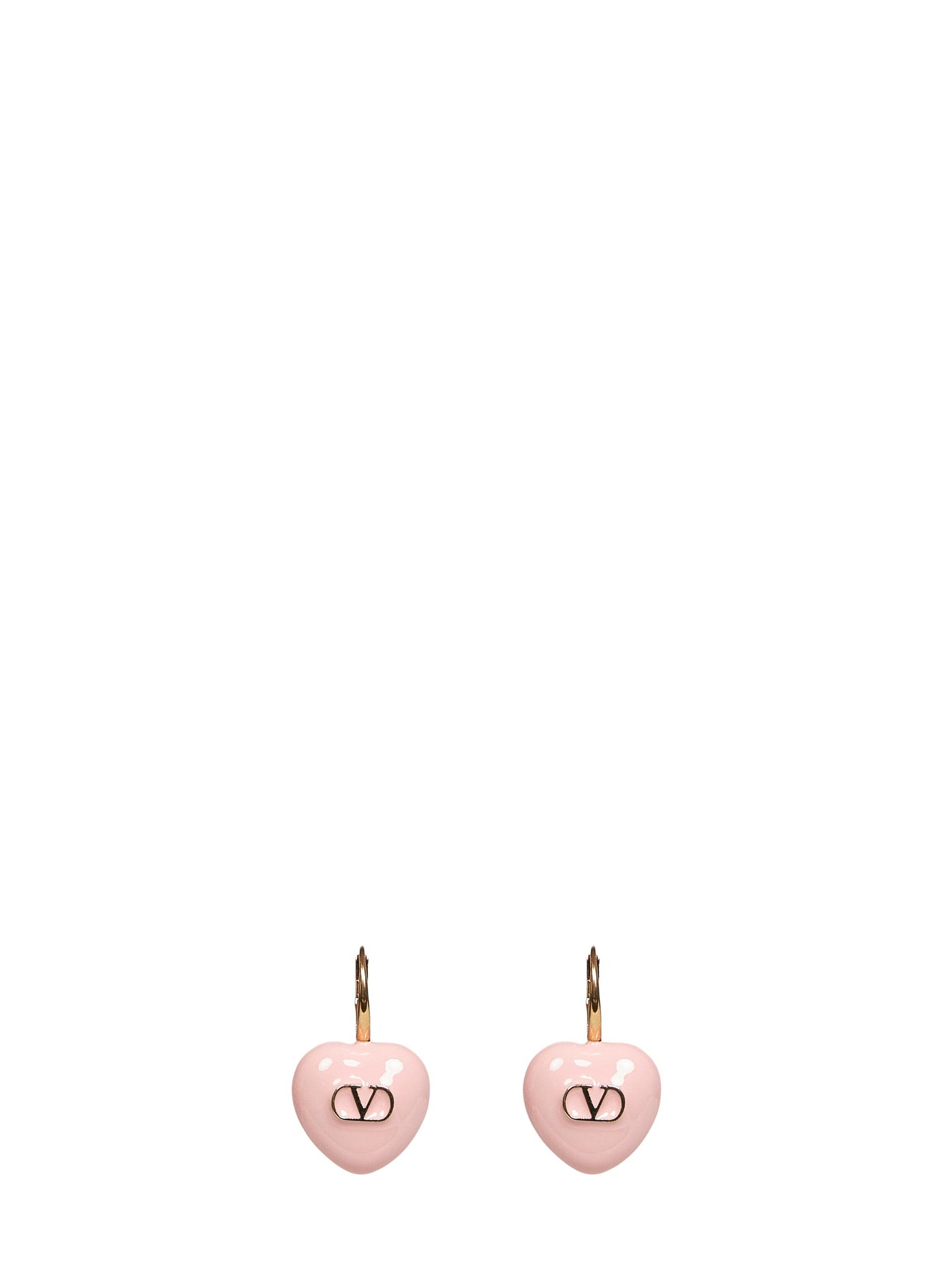 Valentino Garavani Coeur Royal Earrings — Pink Other Materials