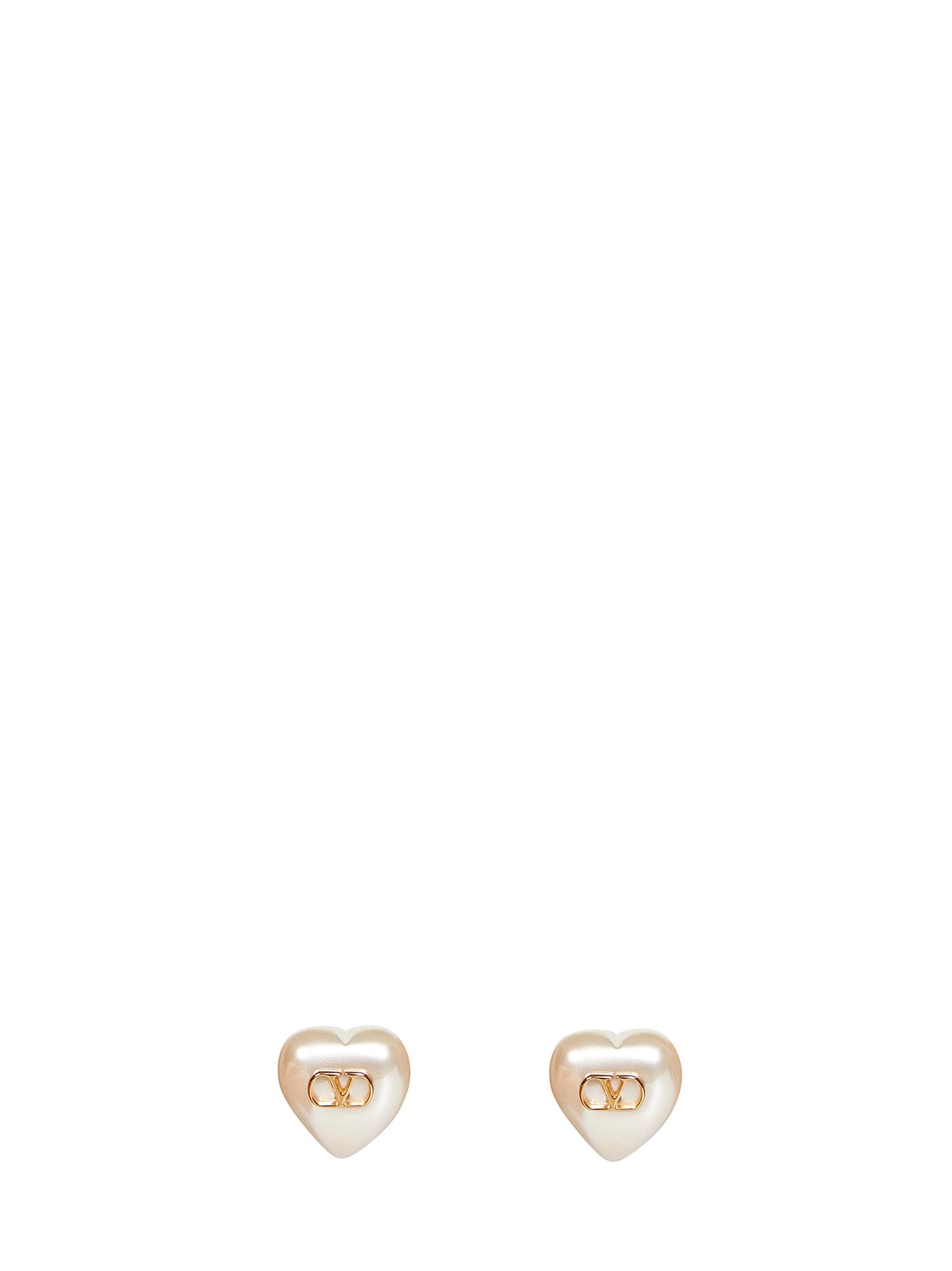 Valentino Garavani Vlogo Signature Pearl Earrings — Gold Other Materials